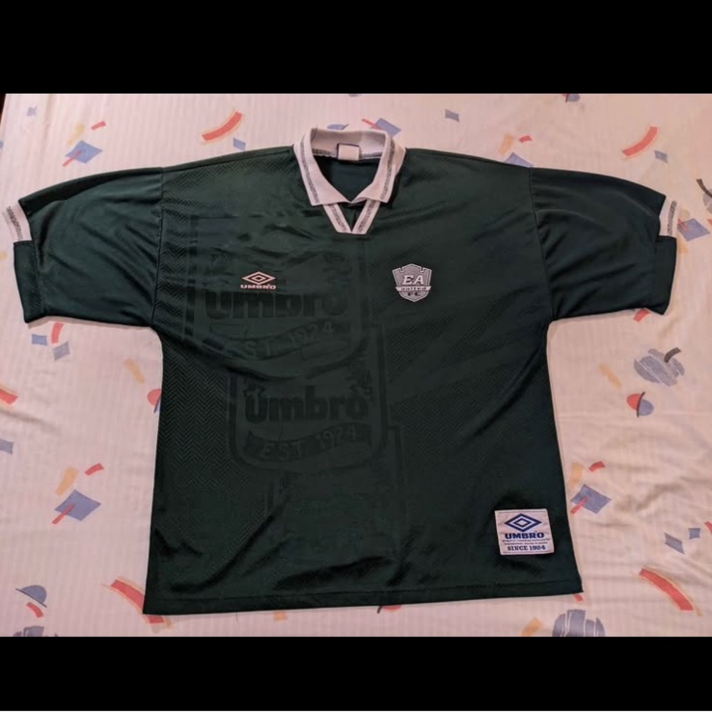 Vintage rare EA United FC umbro jersey of the creator of FIFA vid games